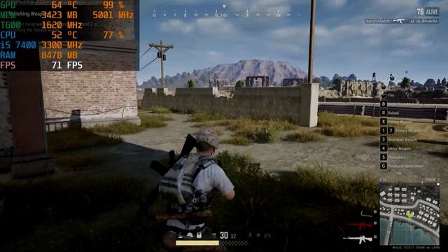 PUBG: BATTLEGROUNDS on Nvidia T600 1080p Medium Detail смотреть онлайн