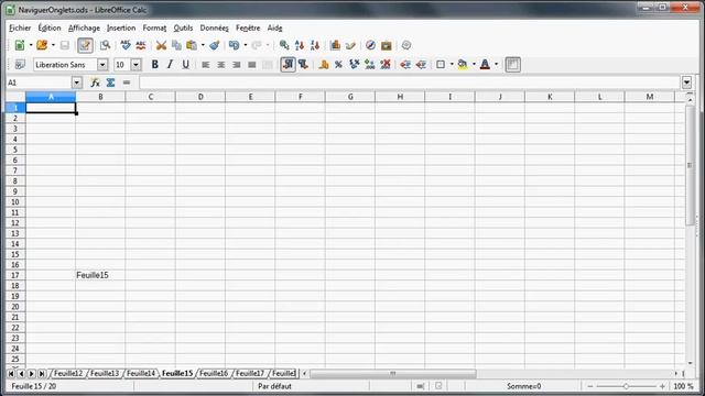 LibreOffice Calc - Naviguer dans les onglets смотреть онлайн