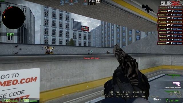 Ryzen 5 1500X with GTX 970 AimBotz FPS Test смотреть онлайн