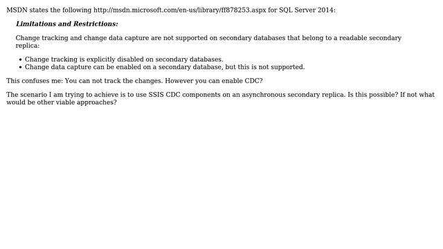Change Data Capture for Asynchronous Secondary Replica смотреть онлайн