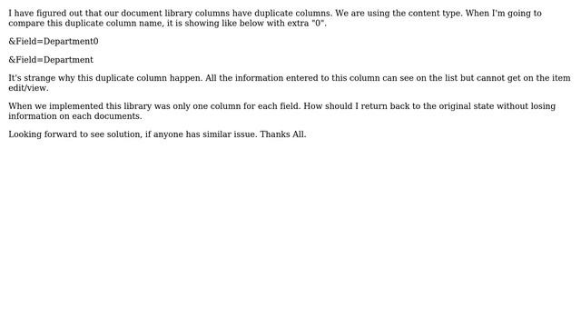 Sharepoint: Duplicate column name in Document Library Setting смотреть онлайн