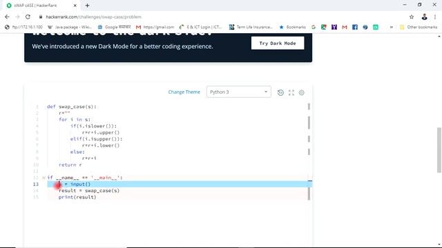hackerrank solution for swap-case problem смотреть онлайн