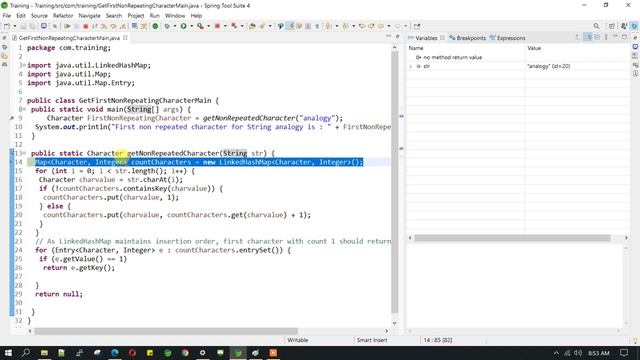 Find first non repeated character in a string - Most asked interview question смотреть онлайн