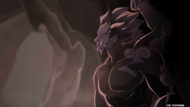 Катсцена с Бо Ян и Босациусом в пространстве на дне Разлома - Опасная тропа в Genshin Impact