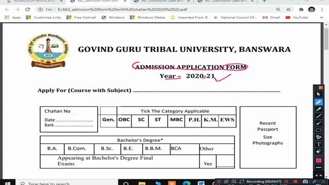 GGTU PG ADMISSION 2020-21 OFLINE APPLICATION FORM DATE EXTENDED | GGTU LATEST NEWS смотреть онлайн