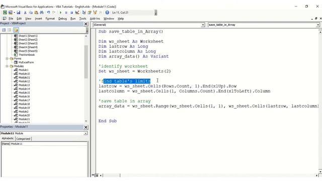 VBA Save table in array смотреть онлайн