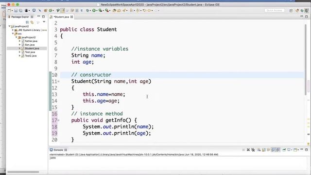 Instance variable in Java смотреть онлайн