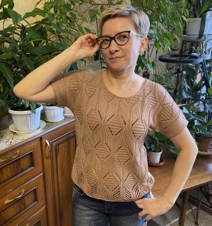 футболка КАПУЧИНО /// начатый процесс