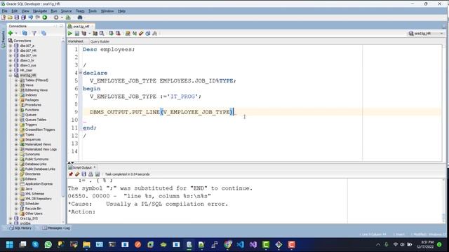PL/SQL - Type Attribute смотреть онлайн