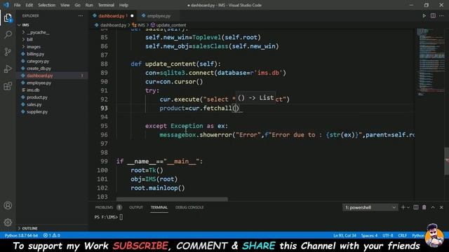 ?#14 How to Create Inventory Management System with Database in Python | 0 to Hero Course | Billing смотреть онлайн