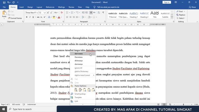 Cara Singkat Ngoreksi Salah Ketik Banyak - Microsoft Word (skripsi) смотреть онлайн