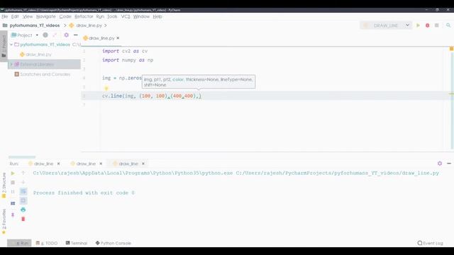 Open cv draw line - Python смотреть онлайн
