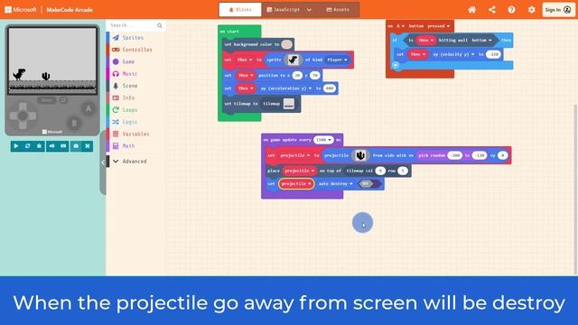 How to program The Jumping T-Rex with Microsoft MakeCode Arcade. смотреть онлайн