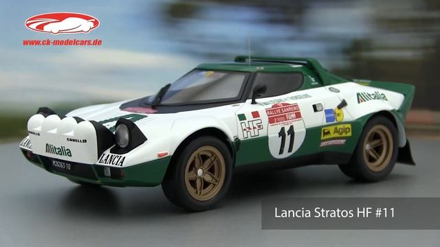 Ck-modelcars-video: Lancia Stratos HF #11 Winner Rally San Remo 1975 Waldegard,Thorszelius Ixo
