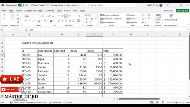 Aprende los Primeros Pasos de Facturación Automatizada con Microsoft 365 Excel смотреть онлайн