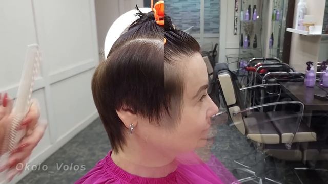 Короткая стрижка , Стрижка для широкого лица, Женская стрижка, short haircut смотреть онлайн