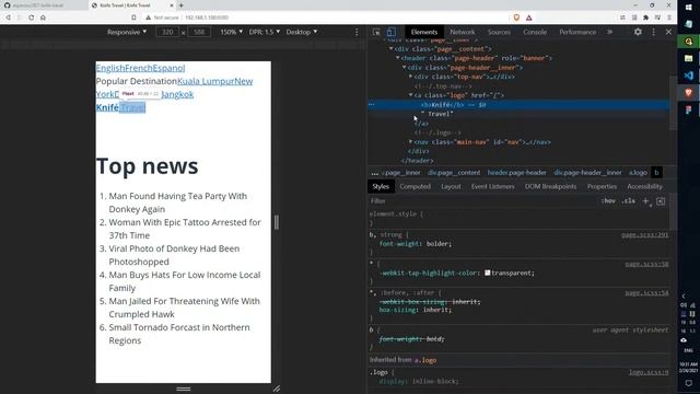 001-Live coding Knife Travel (Figma, Html, CSS, JS) смотреть онлайн