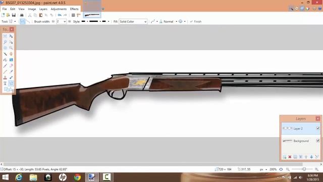Drawing a gun! (PAINT.NET) смотреть онлайн