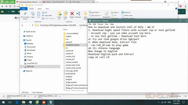 How To Install Call Of Duty WW2 English
