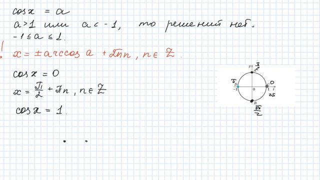 решение простейших тригонометрических уравнений-1 смотреть онлайн
