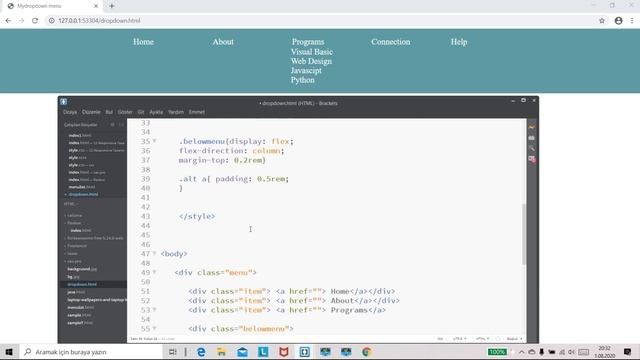 Responsive dropdown menu with submenu in HTML and CSS смотреть онлайн