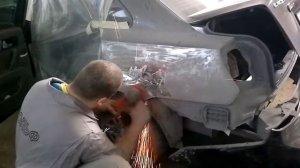 подготовка поверхности под вытяжку вмятин спотером