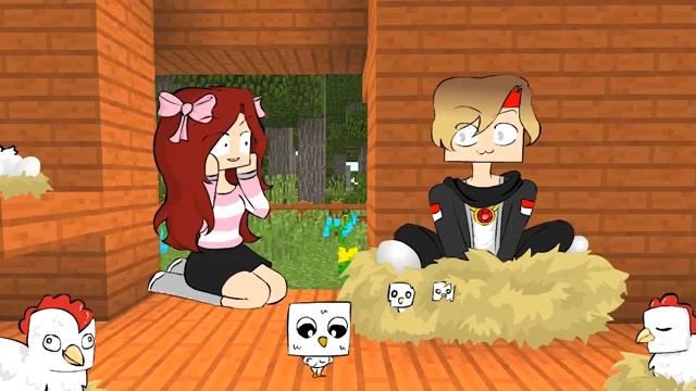 Анимация по Майнкрафту -мистик лагер и вика картер(смешные моменты)