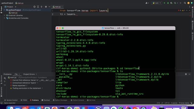 Tensorflow Keras Autocomplete in Pycharm смотреть онлайн