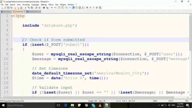 Shout it back end coding how to shout php tutorial смотреть онлайн