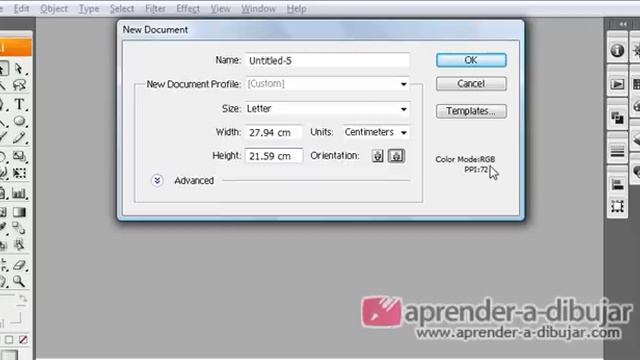 Curso Adobe illustrator CS3 - Creación de Documento Nuevo en illustrator смотреть онлайн