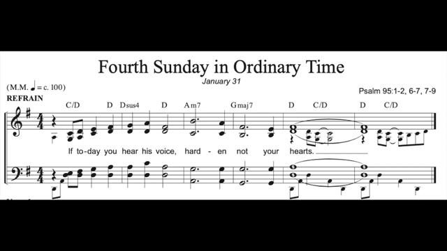17 If today you hear his voice - Psalm 95:1-2, 6-7, 7-9 Fourth Sunday in Ordinary Time смотреть онлайн