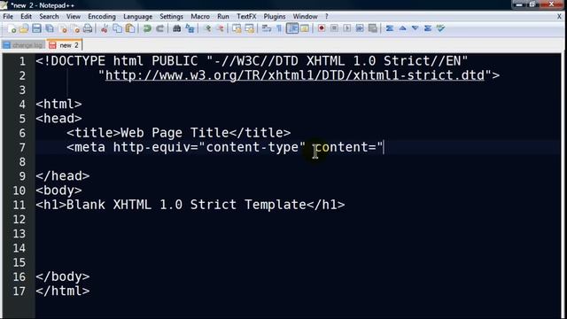 Using Notepad++ to Create an XHTML 1.0 Strict Template смотреть онлайн