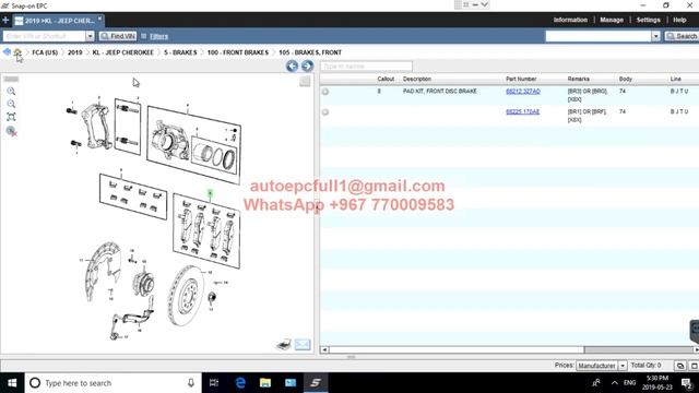 Chrysler FCA EPC5 International Parts  Catalog 2019