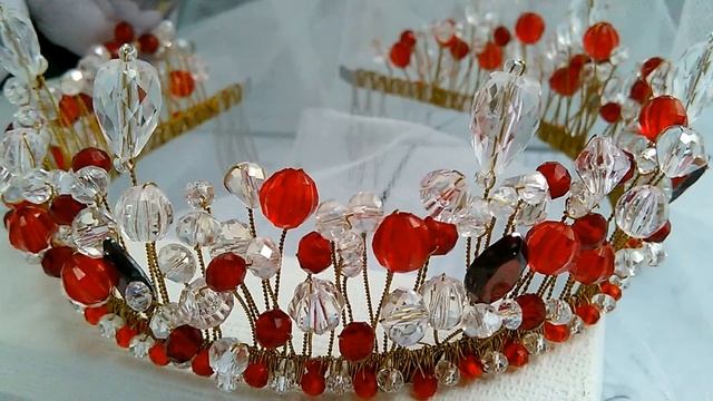 Готовимся к НГ. Диадема в красных тонах | Jo Handmade смотреть онлайн