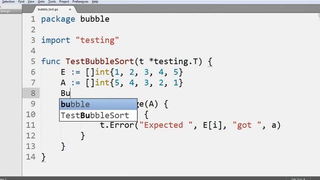 Пузырьковая сортировка Golang (Bubble Sort) смотреть онлайн