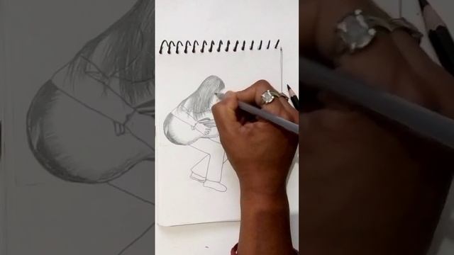 How to draw a Girl Playing Guitar drawing- Pencil sketch step by step tutorial | смотреть онлайн