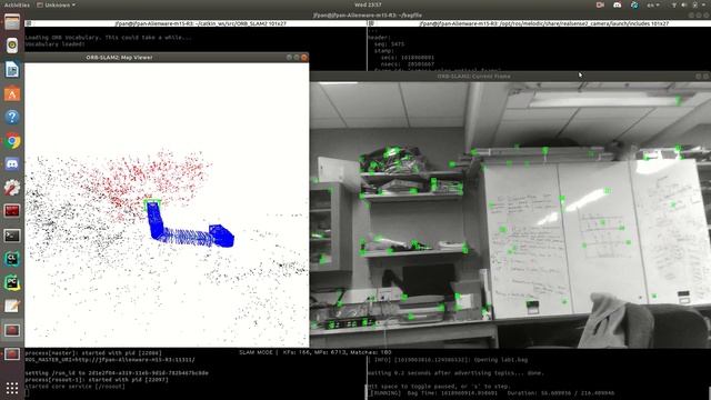 Running ORB-SLAM2 with ROS on self-collected dataset using Realsense D435i смотреть онлайн