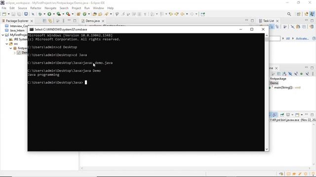 How to execute First Java program in CMD | How to execute First Java program in Eclipse смотреть онлайн