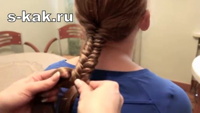 Как плести косу Рыбий хвост (Колосок) смотреть онлайн