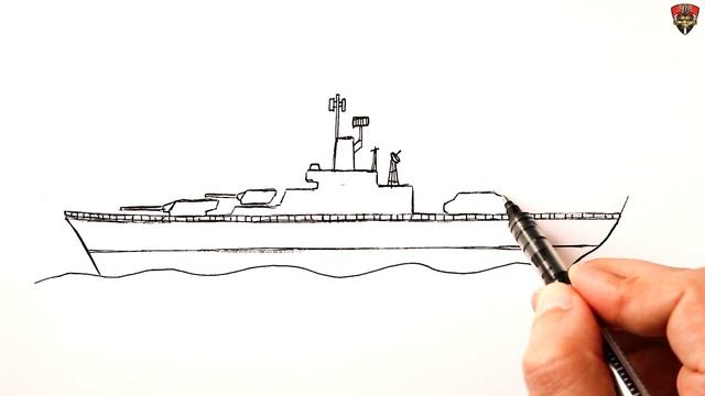 How to draw a Army ship | Drawing tutorials смотреть онлайн