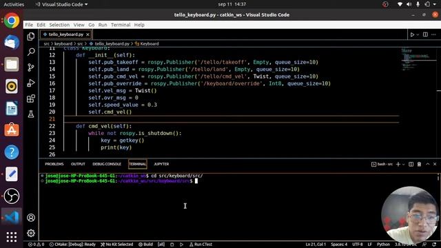 Control keyboard para Tello con ROS y Python parte 3 смотреть онлайн