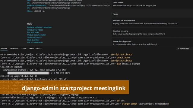 PYTHON DJANGO TUTORIAL - Meeting Link Organizer | Setting Up the Dev Environment (2/5) смотреть онлайн