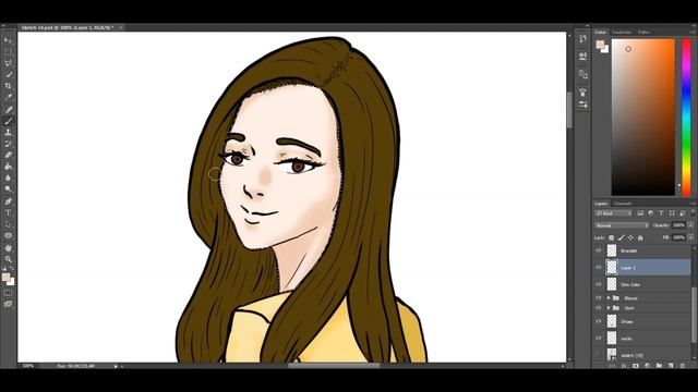 5 min fast painting (timelapse) in photoshop смотреть онлайн