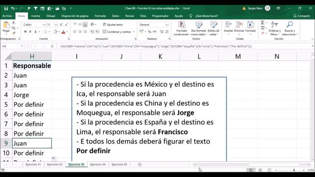 Curso GRATUITO de EXCEL AVANZADO | Parte 04 | Función SI con Y y O anidadas смотреть онлайн