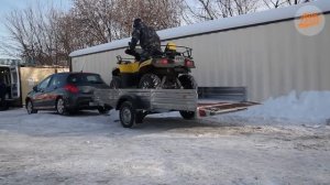Заезд на прицеп на квадроцикле