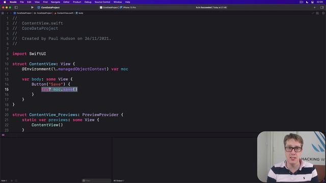 iOS 15: Conditional saving of NSManagedObjectContext – Core Data SwiftUI Tutorial 3/7 смотреть онлайн
