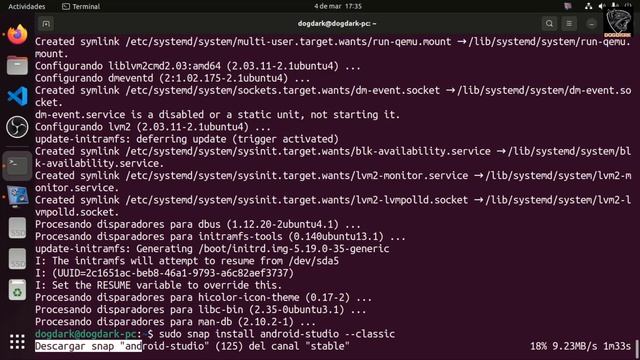 Android Studio - Instalación vía Snap en Ubuntu 22 04 con java jdk y kvm смотреть онлайн