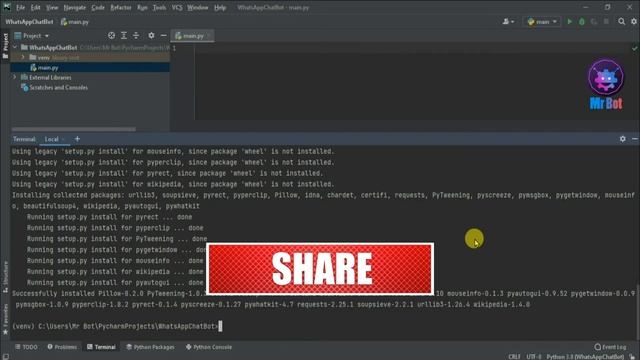 Whatsapp Chatbot Python Script Pywhatkit | Whatsapp chatbot kaise banaye смотреть онлайн