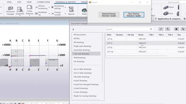 Automatic Level and Center of Gravity Dimension through Tekla Open API смотреть онлайн