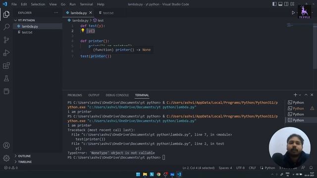 Lambdas and List Comprehension : Python Full Course in Hindi 2023 | Tuffle смотреть онлайн